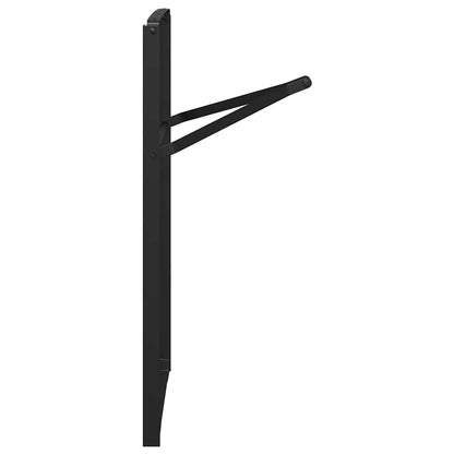 Beer Table Leg 2 pcs Black 39 x 3 x 75 cm Powder-Coated Steel
