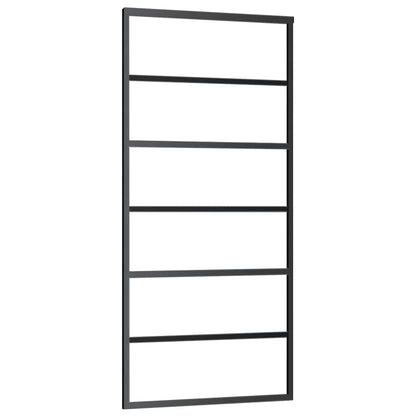 Sliding Door with Hardware Set 90x205 cm ESG Glass&Aluminium