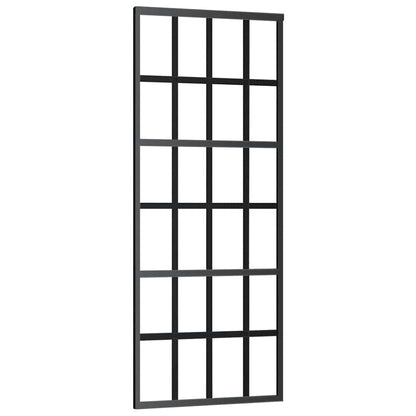 Sliding Door with Hardware Set 76x205 cm ESG Glass&Aluminium