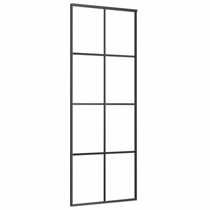 Sliding Door with Hardware Set 76x205 cm ESG Glass&Aluminium