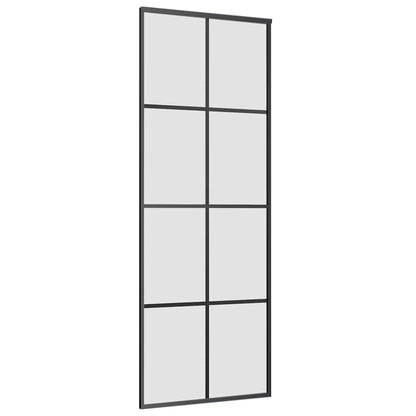 Sliding Door with Hardware Set 76x205 cm ESG Glass&Aluminium