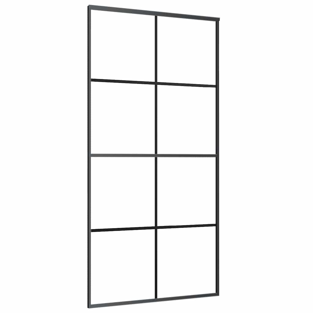 Sliding Door with Hardware Set 102,5x205 cm ESG Glass&Aluminium