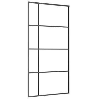 Sliding Door with Hardware Set 102,5x205 cm ESG Glass&Aluminium