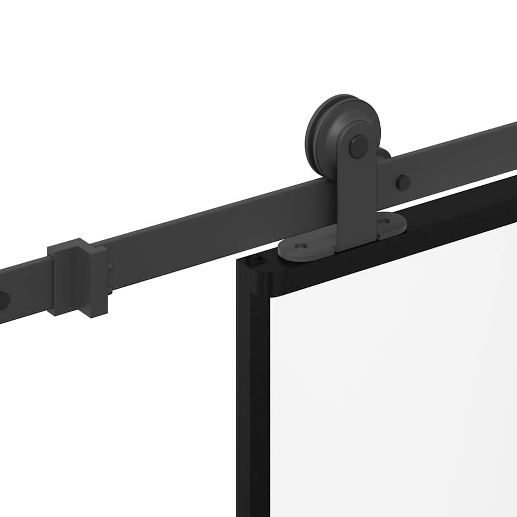Sliding Door with Hardware Set 102,5x205 cm ESG Glass&Aluminium