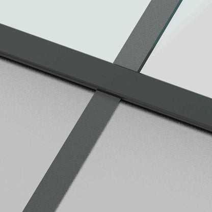 Sliding Door with Hardware Set 102,5x205 cm Tempered Glass&Aluminium