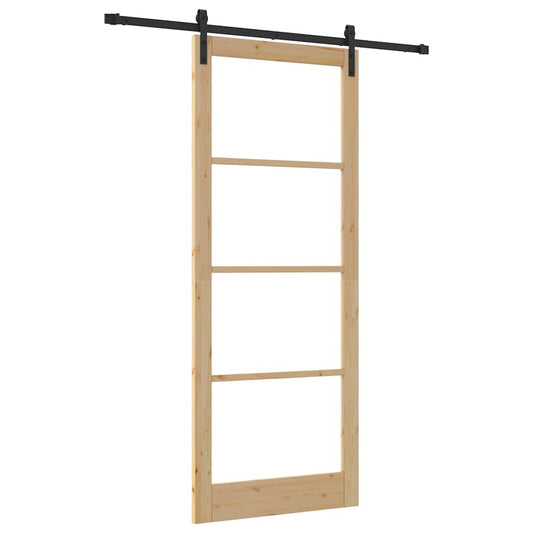 Sliding Door ORKDAL Natural and Black 93 x 232 cm