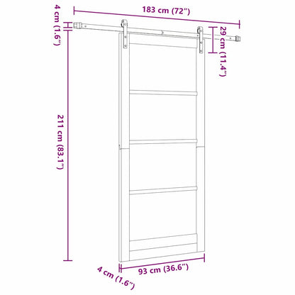 Sliding Door ORKDAL Natural 93 x 211 cm