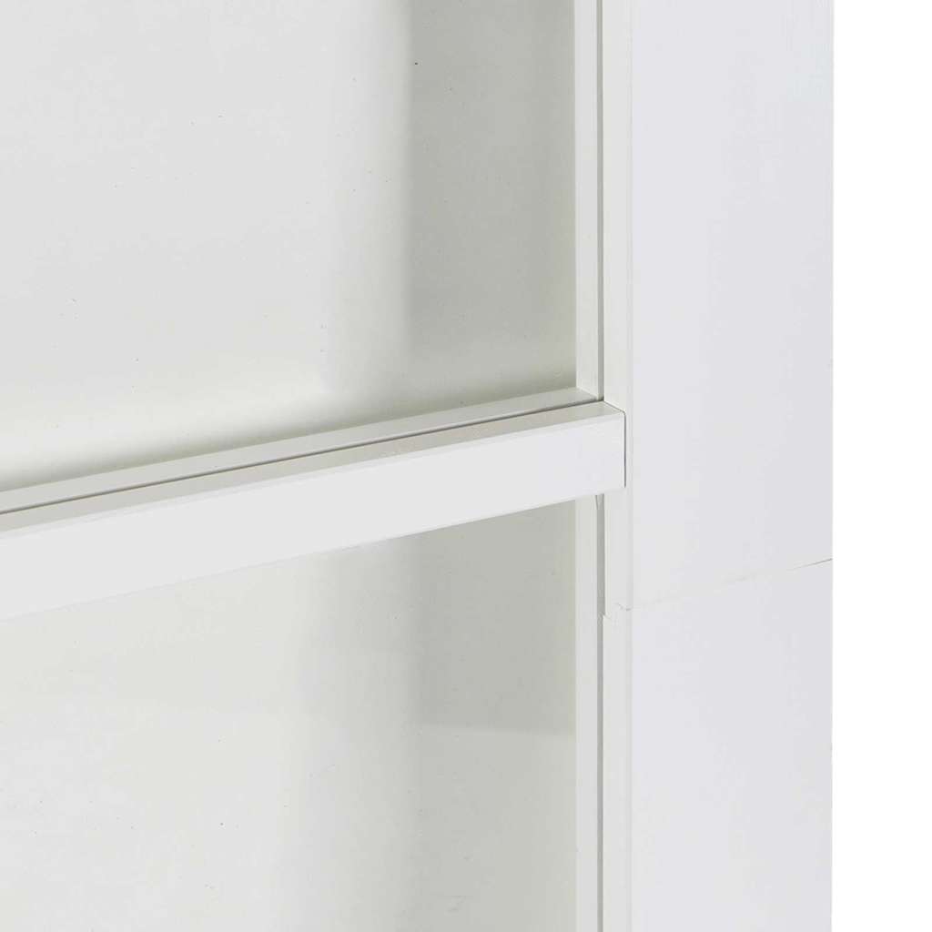 Sliding Door ORKDAL White 93 x 211 cm Solid Pine Wood and Glass
