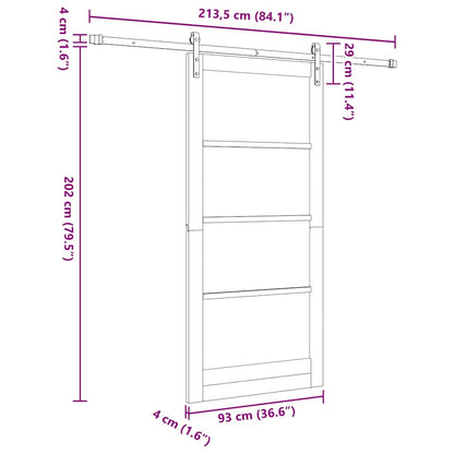 Sliding Door ORKDAL Natural 93 x 202 cm