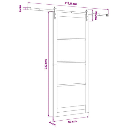 Sliding Door Other ORKDAL Brown 93 x 232 cm