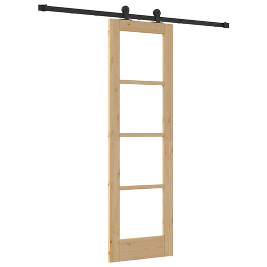 Sliding Door ORKDAL 61 x 198.5 cm Solid Pine Wood and Glass