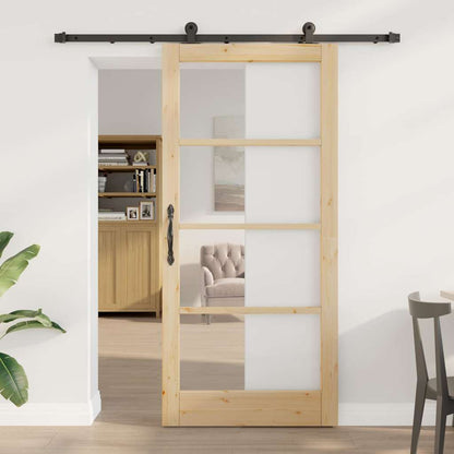 Sliding Door ORKDAL Natural and Black 93 x 202 cm