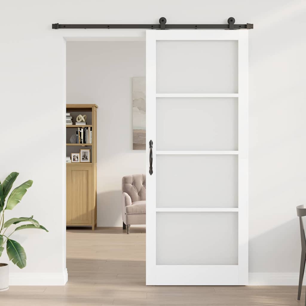 Sliding Door ORKDAL White and Black 93 x 232 cm