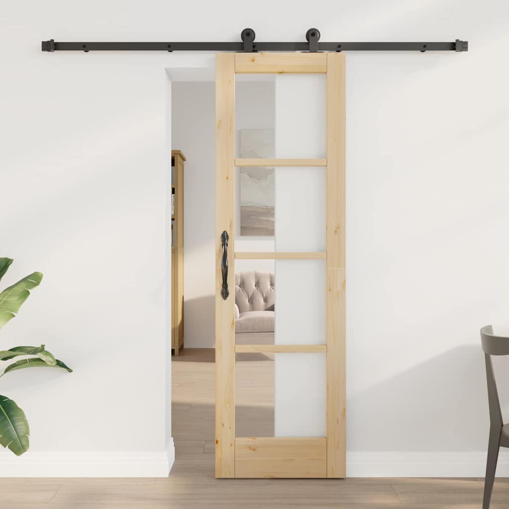Sliding Door ORKDAL Natural and Black 61 x 198.5 cm