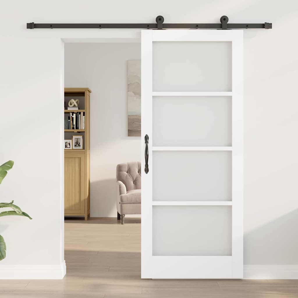 Sliding Door ORKDAL White and Black 83 x 202 cm