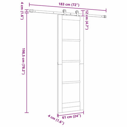 Sliding Door ORKDAL Natural 61 x 198.5 cm