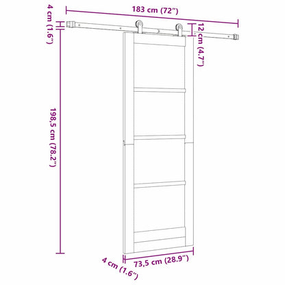 Sliding Door ORKDAL Natural 73.5 x 198.5 cm
