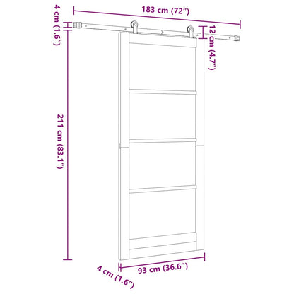 Sliding Door ORKDAL Natural 93 x 211 cm