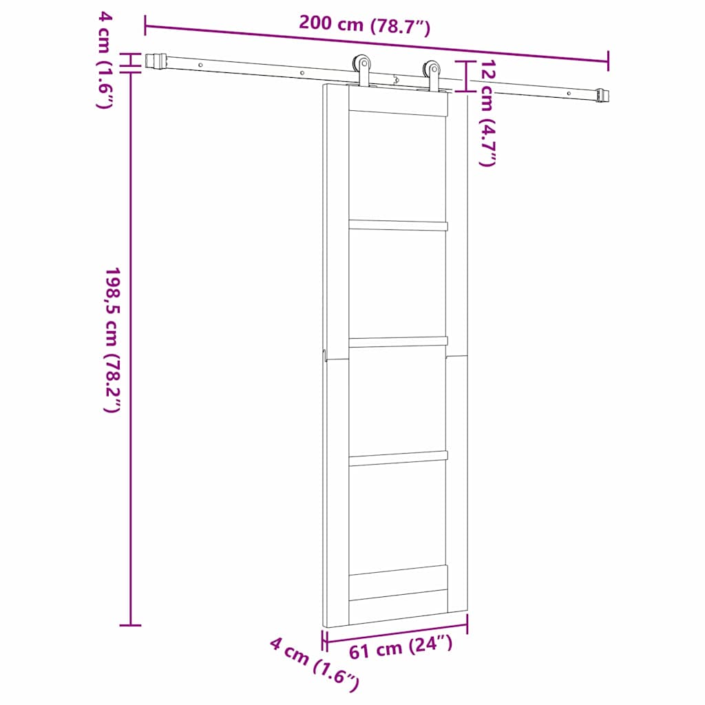 Sliding Door ORKDAL Natural 61 x 198.5 cm