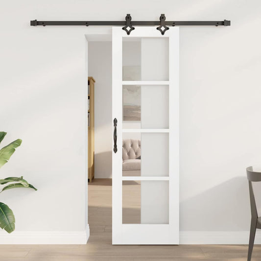 Sliding Door ORKDAL 61 x 198.5 cm Solid Pine Wood and Glass