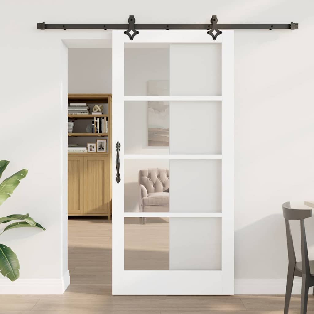 Sliding Door ORKDAL White and Black 93 x 202 cm