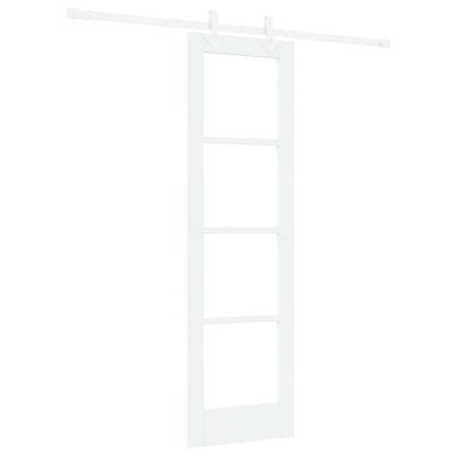 Sliding Door White 61 x 198.5 cm Solid Pine Wood and Glass