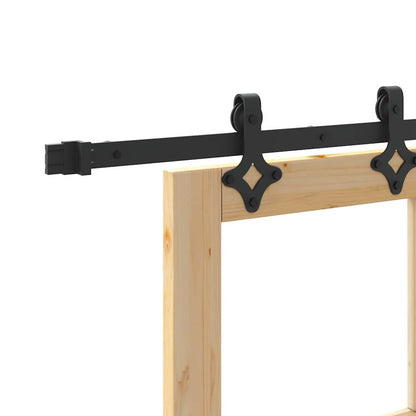 Sliding Door Natural 93 x 232 cm Solid Pine Wood and Glass
