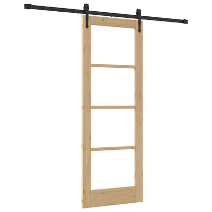 Sliding Door Natural and Black 73.5 x 198.5 cm