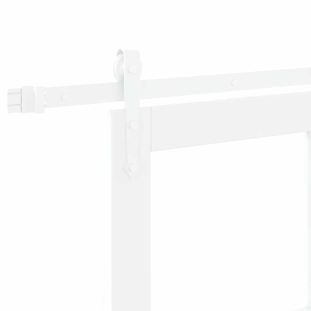 Sliding Door White 61 x 198.5 cm Solid Pine Wood and Glass