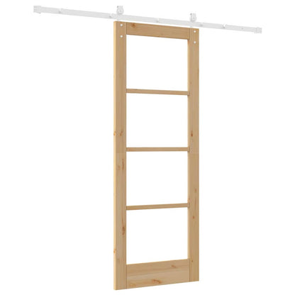 Sliding Door Manual Brown 73.5 x 198.5 cm Wood and metal