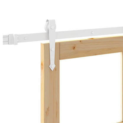 Sliding Door Natural 93 x 232 cm Solid Pine Wood and Glass