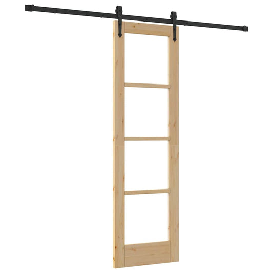 Sliding Door ORKDAL 61 x 198.5 cm Solid Pine Wood and Glass