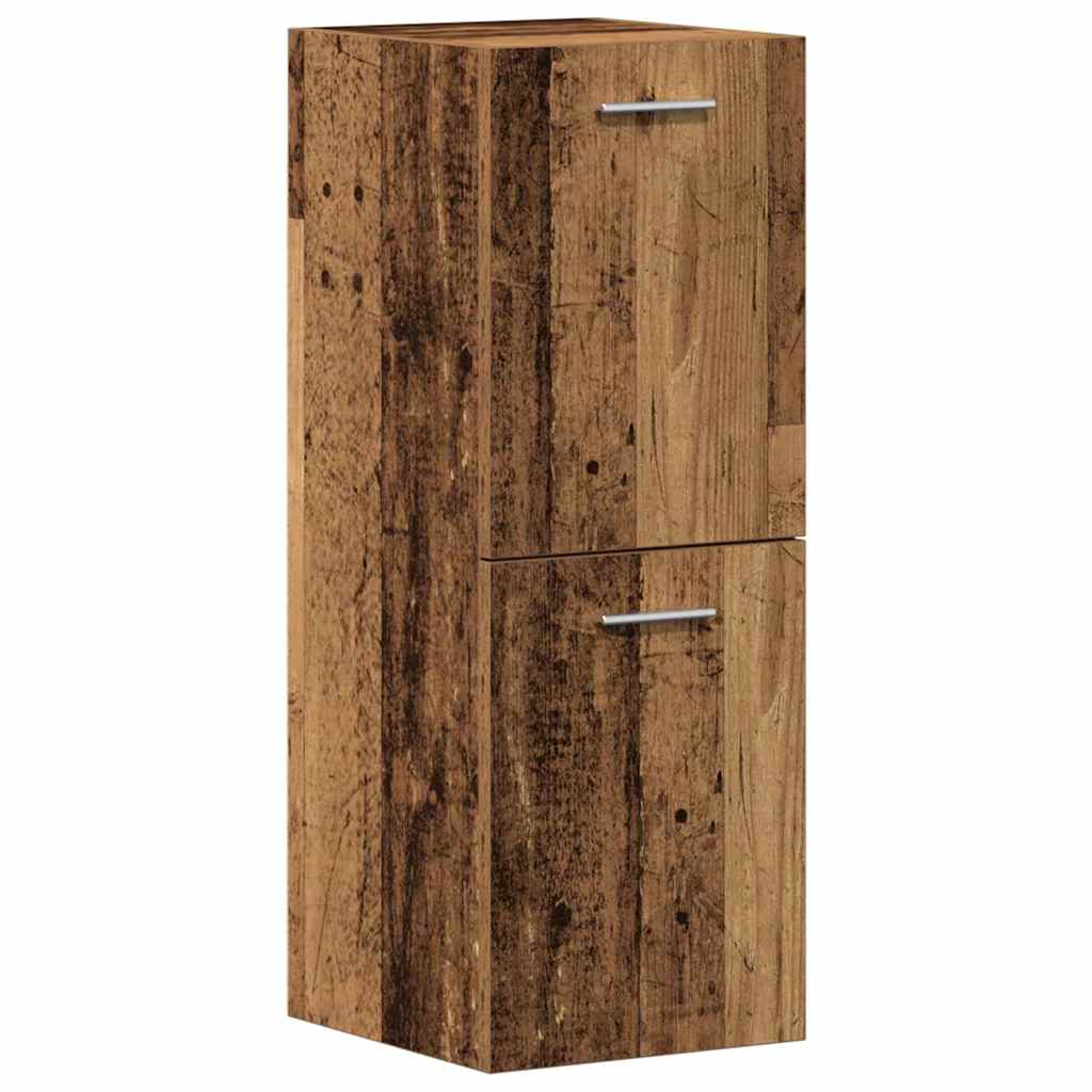 Bathroom Furniture Set 3 pcs Old Wood Engineered Wood
