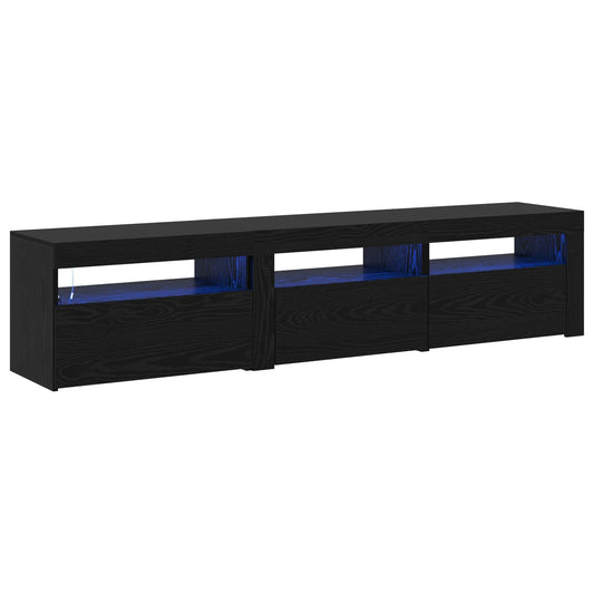 TV Cabinet 2 pcs Black Oak Engineered Wood
