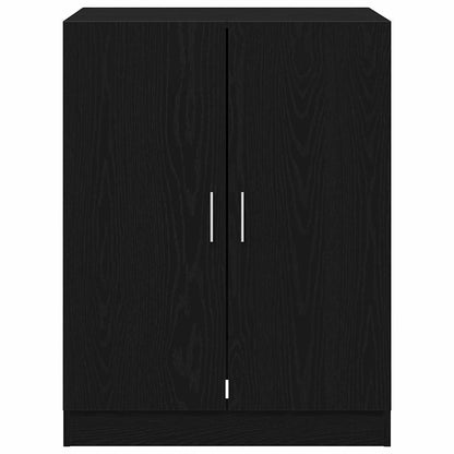 Washing Machine Cabinet 2 pcs Black Oak 70.5 x 71.5 x 181.5 cm