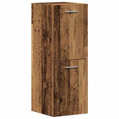 Bathroom Furniture Set 3 pcs Old Wood Engineered Wood