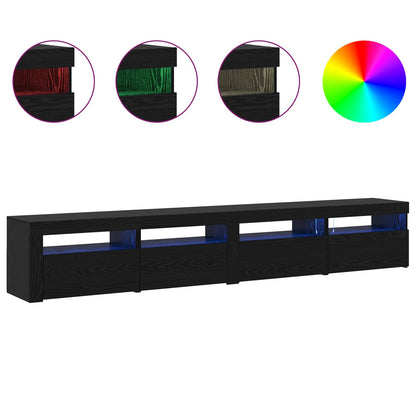 TV Cabinet Set 3 pcs Black Oak 240 x 35 x 40 cm Engineered Wood