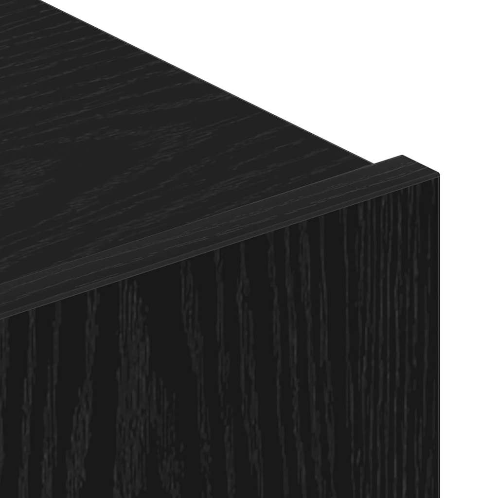 TV Cabinet Set Wall-mounted 5 pcs Black Oak Engineered Wood