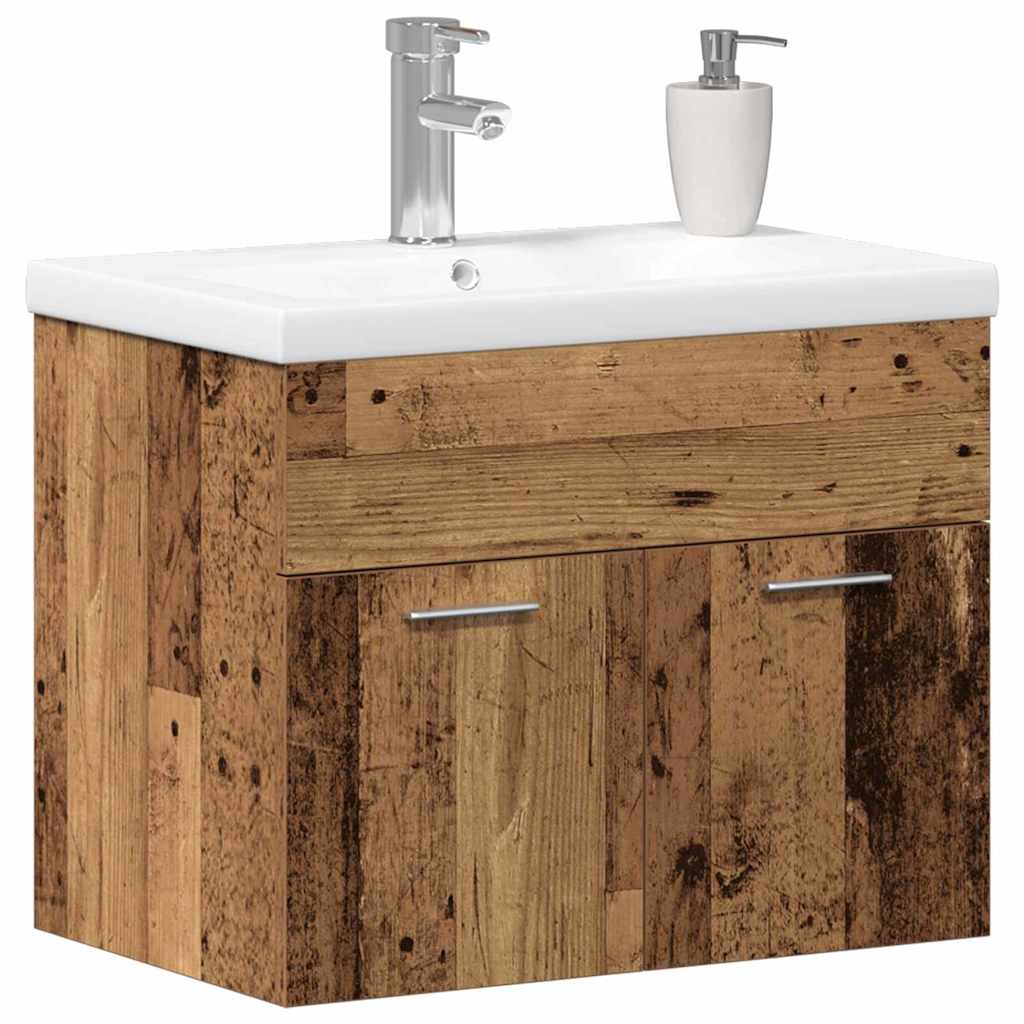 Bathroom Cabinet with Drawer Wall-mounted Engineered Wood