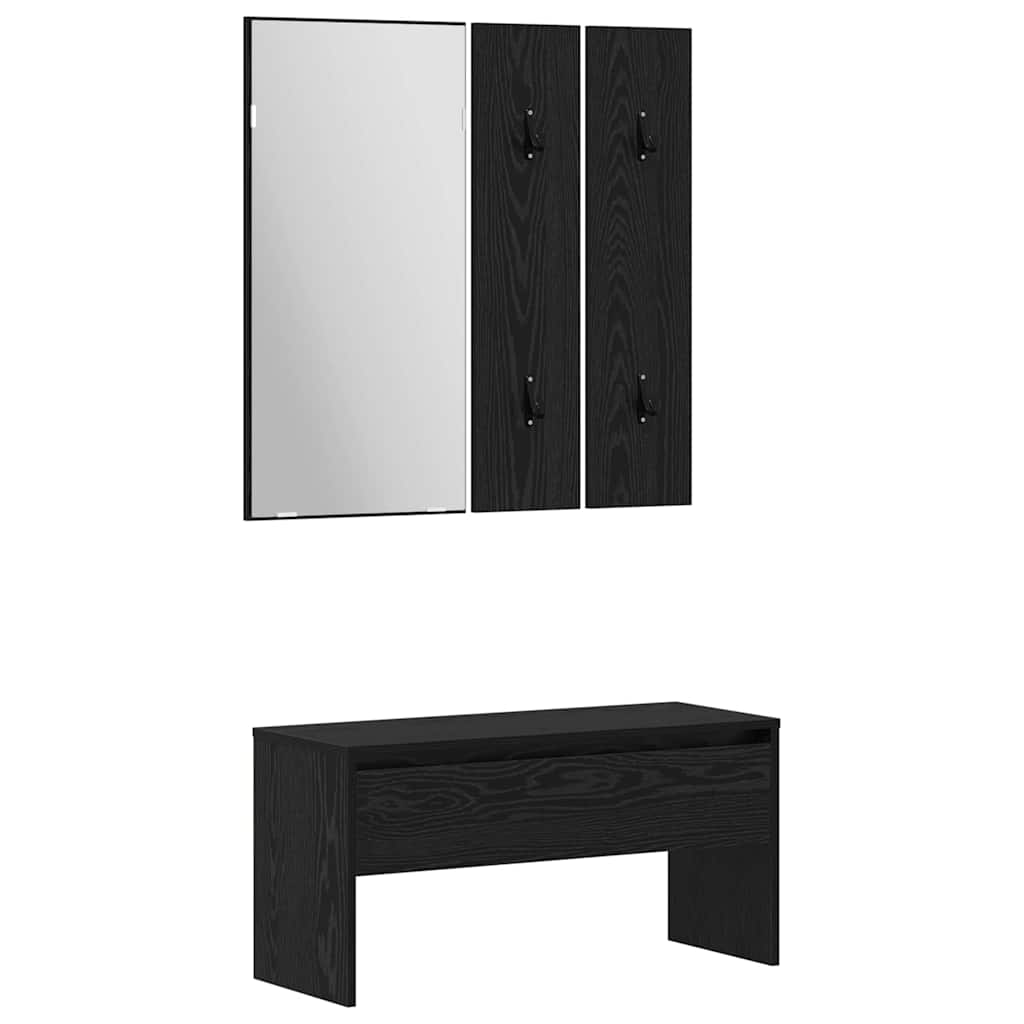 Hallway Furniture Set Wall-mounted 6 pcs Engineered Wood