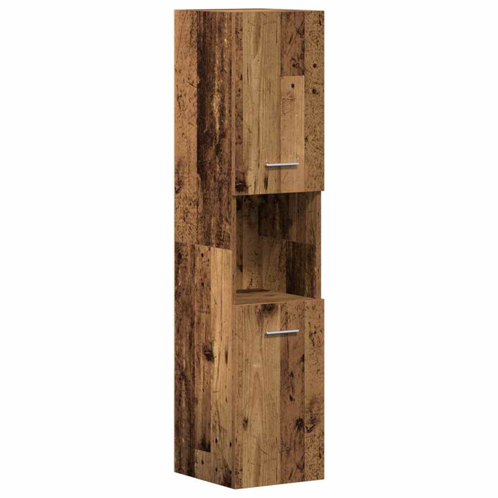 Bathroom Furniture Set with Shelf 4 pcs Brown Engineered Wood