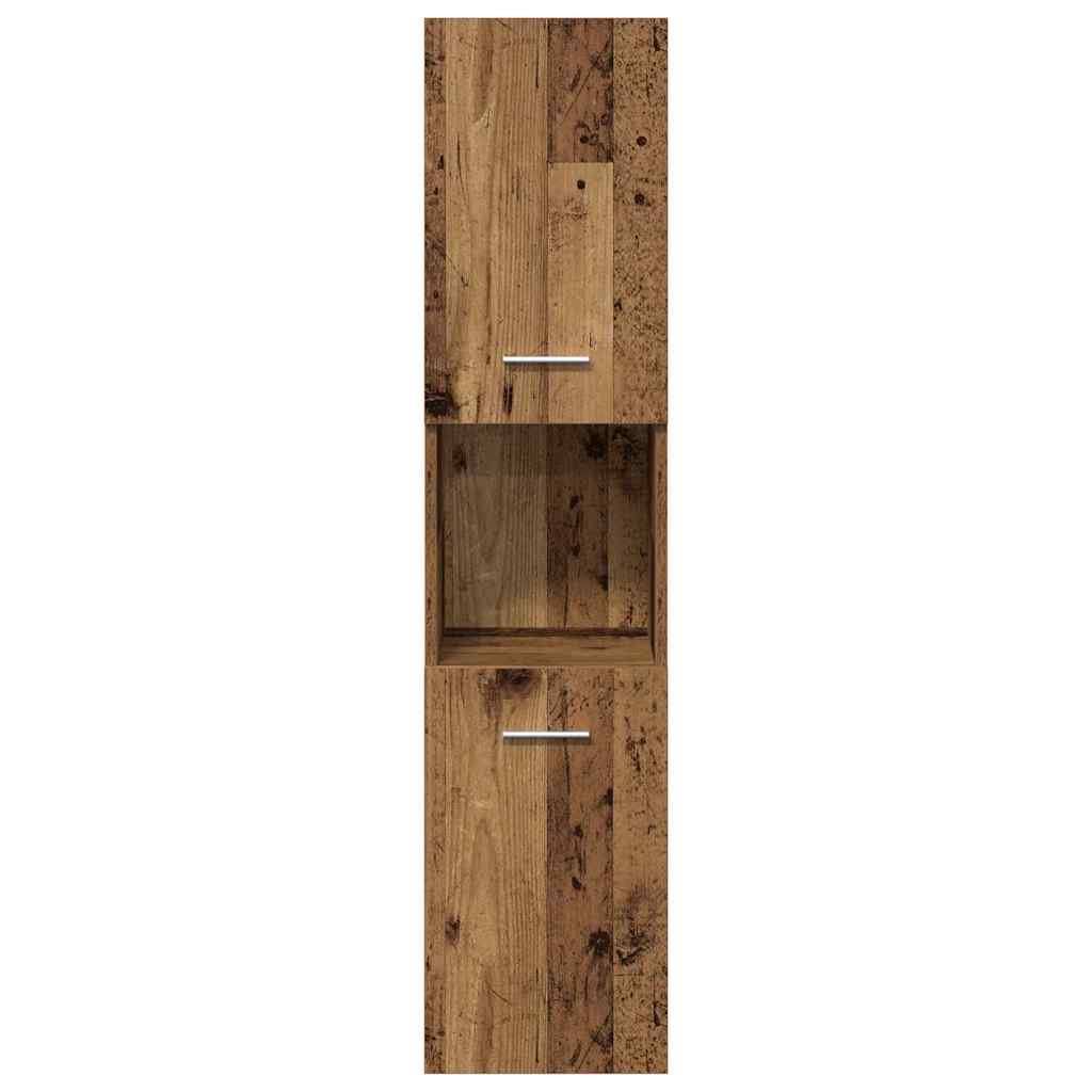 Bathroom Furniture Set with Shelf 4 pcs Brown Engineered Wood