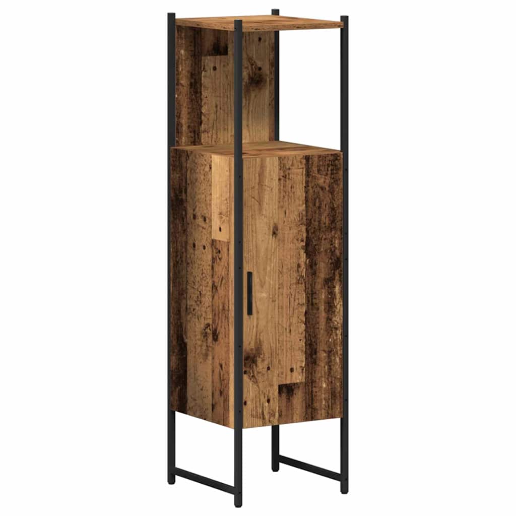 Bathroom Furniture Set with Door 4 pcs Brown 33 x 33 x 185.5 cm