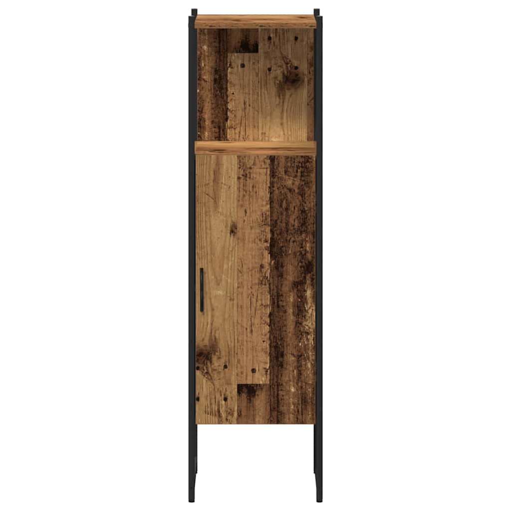 Bathroom Furniture Set with Door 4 pcs Old Wood Engineered Wood
