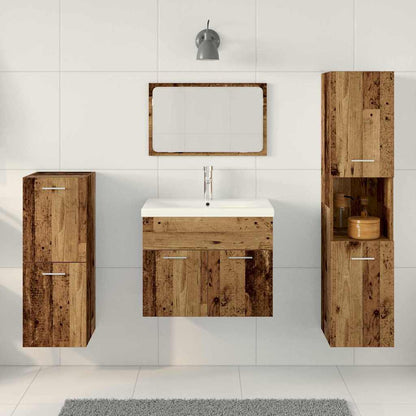 Bathroom Furniture Set 5 pcs Brown Engineered Wood