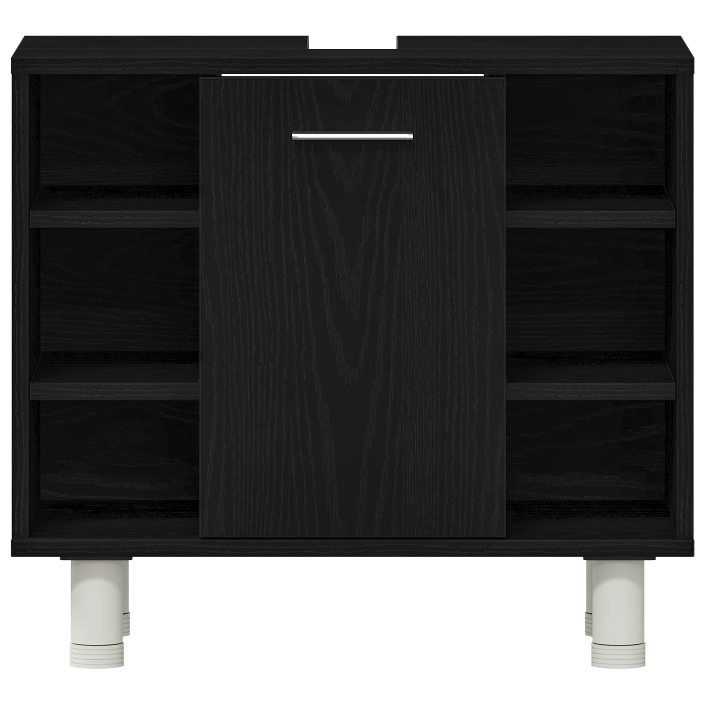 Bathroom Furniture Set with Door 3 pcs Black 30 x 30 x 179.5 cm
