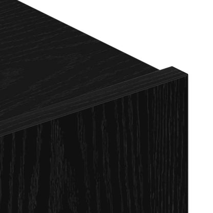 TV Cabinet Set Wall-mounted 9 pcs Black Oak Engineered Wood