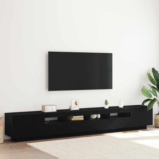 TV Cabinet Set 3 pcs Black Engineered Wood
