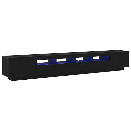 TV Cabinet Set 3 pcs Black Engineered Wood