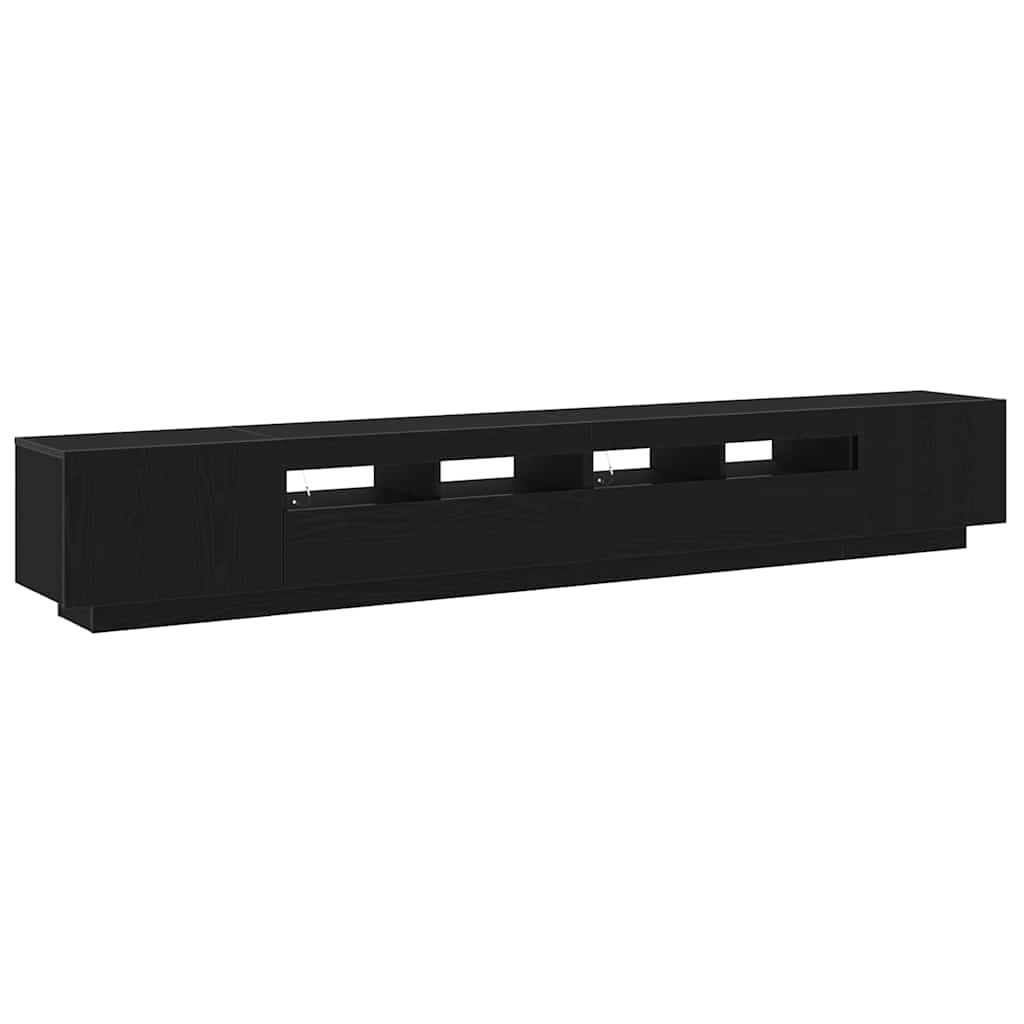 TV Cabinet Set 3 pcs Black Engineered Wood